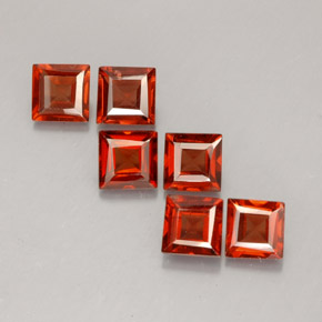 2.70 ct Red Almandine Garnet Gemstone, Almandine Garnet Gem in Square Facet Shape for Sale.