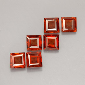 2.70 ct Red Almandine Garnet Stone, Natural Almandine Garnet in Square Facet Shape for Sale