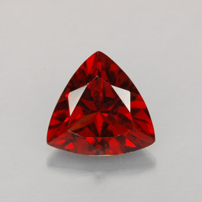 2.08 ct Red Almandine Garnet Gemstone, Almandine Garnet Gem in Trillion Facet Shape for Sale.