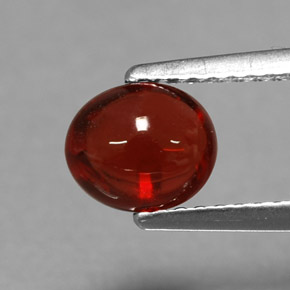 1.44 ct Red Almandine Garnet Gemstone, Almandine Garnet Gem in Oval Cabochon Shape for Sale.