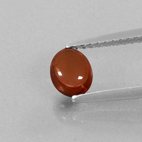 0.76 ct Red Almandine Garnet Gemstone, Almandine Garnet Gem in Oval Cabochon Shape for Sale.
