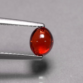 Almandine Garnet Gemstone in 6.2 x 5.1 mm Size for Sale, Almandine Garnet Stone in Orange Red Color