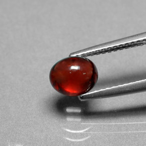 Almandine Garnet Gemstone in 6.9 x 5.7 mm Size for Sale, Almandine Garnet Stone in Orange Red Color