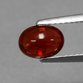 1.37 ct Red Almandine Garnet Gemstone, Almandine Garnet Gem in Oval Cabochon Shape for Sale.