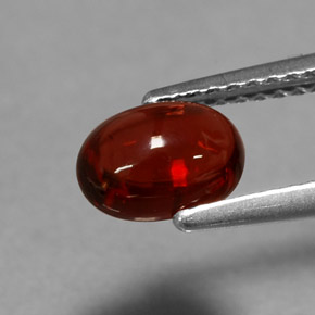 1.37 ct Red Almandine Garnet Stone, Natural Almandine Garnet in Oval Cabochon Shape for Sale