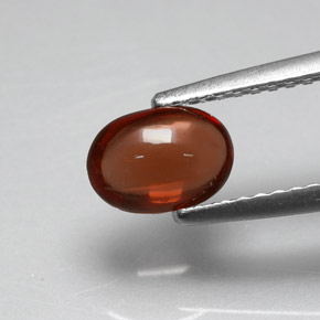 1.02 ct Red Almandine Garnet Gemstone, Almandine Garnet Gem in Oval Cabochon Shape for Sale.