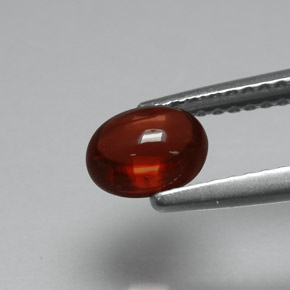 1.10 ct Red Almandine Garnet Gemstone, Almandine Garnet Gem in Oval Cabochon Shape for Sale.