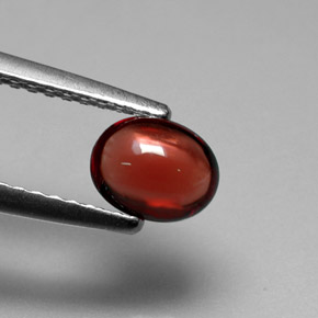 0.77 ct Red Almandine Garnet Stone, Natural Almandine Garnet in Oval Cabochon Shape for Sale