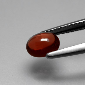 Almandine Garnet Gemstone in 6.2 x 4.9 mm Size for Sale, Almandine Garnet Stone in Orange Red Color