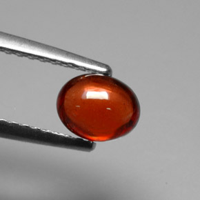 0.88 ct Red Almandine Garnet Stone, Natural Almandine Garnet in Oval Cabochon Shape for Sale