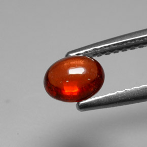 Almandine Garnet Gemstone in 6 x 4.9 mm Size for Sale, Almandine Garnet Stone in Orange Red Color