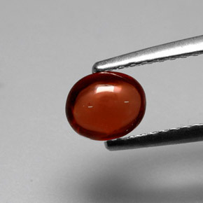 0.88 ct Red Almandine Garnet Gemstone, Almandine Garnet Gem in Oval Cabochon Shape for Sale.