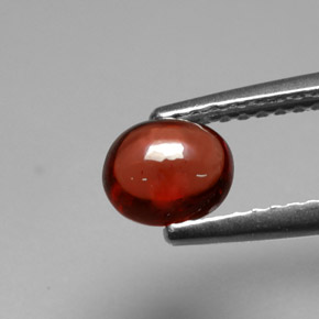 Almandine Garnet Gemstone in 6 x 5 mm Size for Sale, Almandine Garnet Stone in Orange Red Color