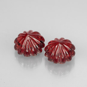 Almandine Garnet Gemstone in 7.1 x 6.9 mm Size for Sale, Almandine Garnet Stone in Red Color