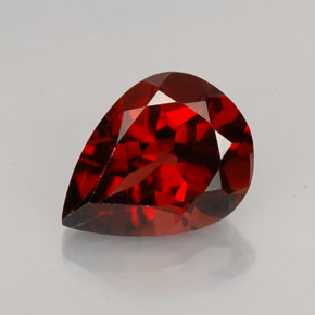2.00 ct Red Almandine Garnet Gemstone, Almandine Garnet Gem in Pear Facet Shape for Sale.