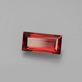 0.94 ct Red Almandine Garnet Stone, Natural Almandine Garnet in Baguette Facet Shape for Sale