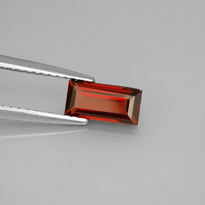 1.09 ct Red Almandine Garnet Stone, Natural Almandine Garnet in Baguette Facet Shape for Sale