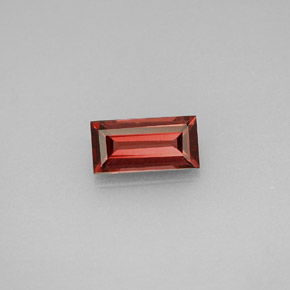1.08 ct Red Almandine Garnet Gemstone, Almandine Garnet Gem in Baguette Facet Shape for Sale.