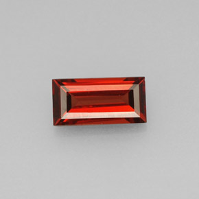 0.96 ct Red Almandine Garnet Gemstone, Almandine Garnet Gem in Baguette Facet Shape for Sale.