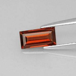 1.04 ct Red Almandine Garnet Gemstone, Almandine Garnet Gem in Baguette Facet Shape for Sale.