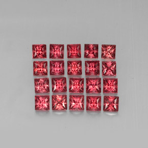 7.60 ct Red Almandine Garnet Gemstone, Almandine Garnet Gem in Princess-Cut Shape for Sale.