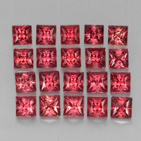 7.60 ct Red Almandine Garnet Stone, Natural Almandine Garnet in Princess-Cut Shape for Sale