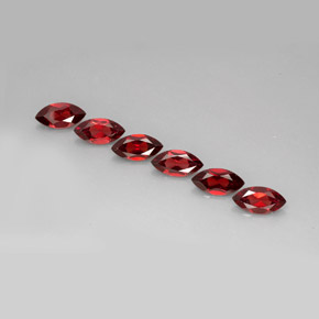 6.90 ct Red Almandine Garnet Gemstone, Almandine Garnet Gem in Marquise Facet Shape for Sale.