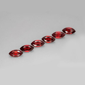 6.90 ct Red Almandine Garnet Stone, Natural Almandine Garnet in Marquise Facet Shape for Sale