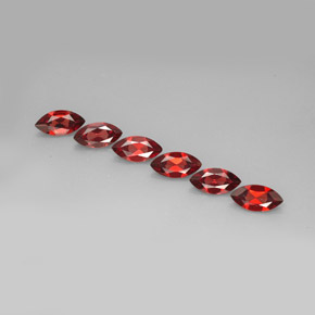 6.40 ct Red Almandine Garnet Gemstone, Almandine Garnet Gem in Marquise Facet Shape for Sale.
