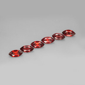6.40 ct Red Almandine Garnet Stone, Natural Almandine Garnet in Marquise Facet Shape for Sale