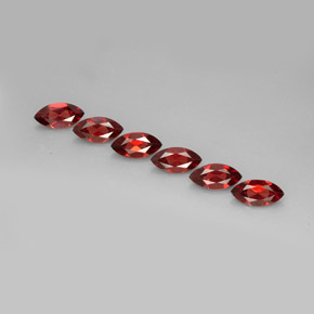 6.85 ct Red Almandine Garnet Gemstone, Almandine Garnet Gem in Marquise Facet Shape for Sale.