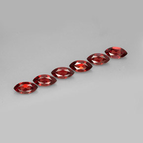 6.85 ct Red Almandine Garnet Stone, Natural Almandine Garnet in Marquise Facet Shape for Sale