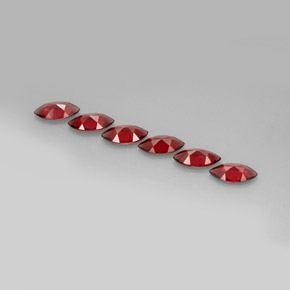 Almandine Garnet Gemstone in 10 x 5 mm (calibrated) Size for Sale, Almandine Garnet Stone in Red Color