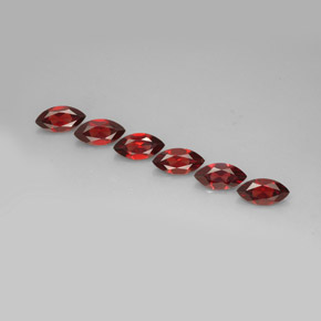 6.90 ct Red Almandine Garnet Gemstone, Almandine Garnet Gem in Marquise Facet Shape for Sale.