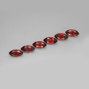 6.90 ct Red Almandine Garnet Stone, Natural Almandine Garnet in Marquise Facet Shape for Sale