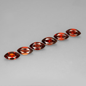 7.24 ct Red Almandine Garnet Gemstone, Almandine Garnet Gem in Marquise Facet Shape for Sale.