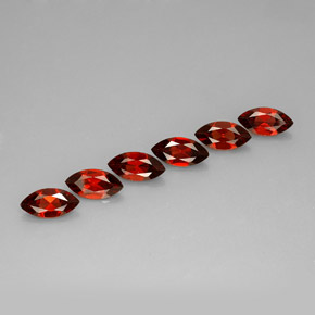 7.08 ct Red Almandine Garnet Stone, Natural Almandine Garnet in Marquise Facet Shape for Sale
