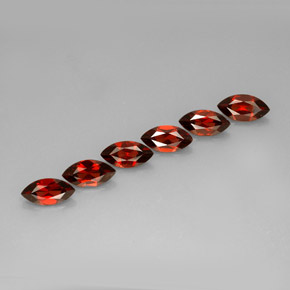 7.79 ct Red Almandine Garnet Gemstone, Almandine Garnet Gem in Marquise Facet Shape for Sale.