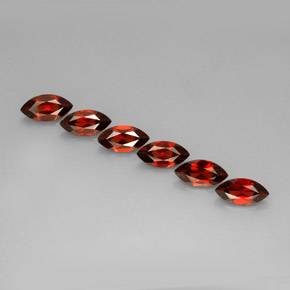 7.79 ct Red Almandine Garnet Stone, Natural Almandine Garnet in Marquise Facet Shape for Sale