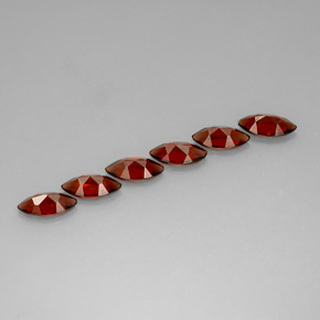 Almandine Garnet Gemstone in 10 x 5 mm (calibrated) Size for Sale, Almandine Garnet Stone in Deep Red Color