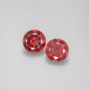 1.86 ct Red Almandine Garnet Gemstone, Almandine Garnet Gem in Round Facet Shape for Sale.