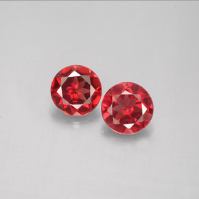 1.87 ct Red Almandine Garnet Gemstone, Almandine Garnet Gem in Round Facet Shape for Sale.