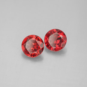 1.87 ct Red Almandine Garnet Stone, Natural Almandine Garnet in Round Facet Shape for Sale