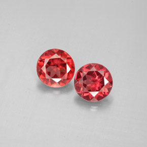 2.00 ct Red Almandine Garnet Gemstone, Almandine Garnet Gem in Round Facet Shape for Sale.