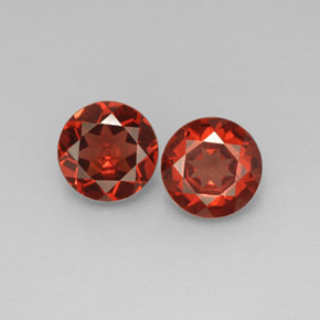 1.77 ct Red Almandine Garnet Gemstone, Almandine Garnet Gem in Round Facet Shape for Sale.