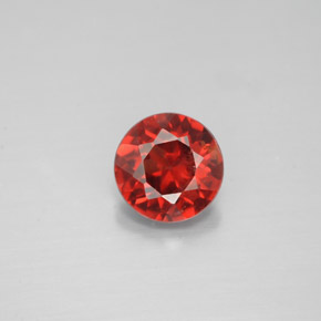 1.02 ct Red Almandine Garnet Gemstone, Almandine Garnet Gem in Round Facet Shape for Sale.