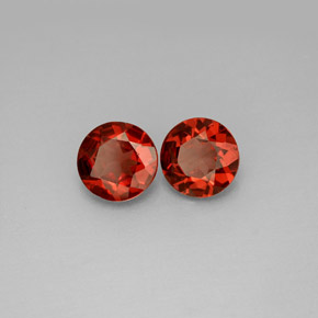 1.78 ct Red Almandine Garnet Stone, Natural Almandine Garnet in Round Facet Shape for Sale