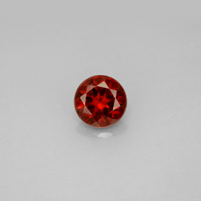 1.08 ct Red Almandine Garnet Gemstone, Almandine Garnet Gem in Round Facet Shape for Sale.