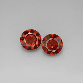 1.86 ct Red Almandine Garnet Gemstone, Almandine Garnet Gem in Round Facet Shape for Sale.