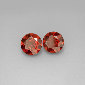 1.86 ct Red Almandine Garnet Stone, Natural Almandine Garnet in Round Facet Shape for Sale
